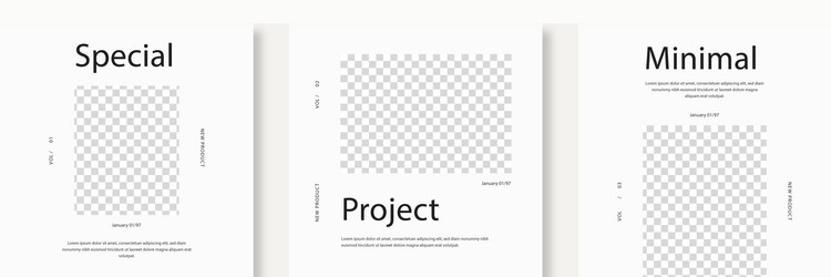 Minimalist social media post template Royalty Free Vector