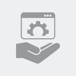 web design or computer settings services vector image