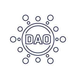 dao icon decentralized autonomous organisation vector image