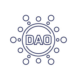 dao icon decentralized autonomous organisation vector