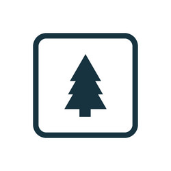 fir-tree icon rounded squares button vector