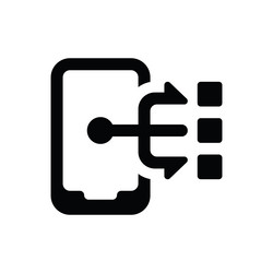 mobile database structure icon vector image