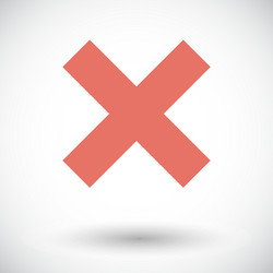 Delete button vector