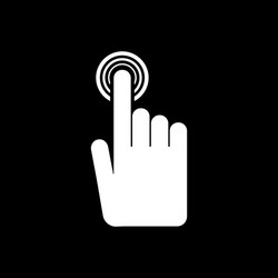 Hand click icon cursor symbol flat vector