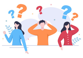 people thinking to make decision problem solving vector image