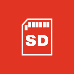 Sd card icon transfer and connection data vector