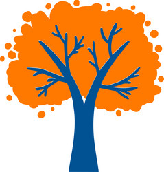 tree flat style isolate on background vector image