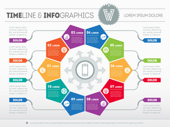 Web template for circle diagram or presentation vector