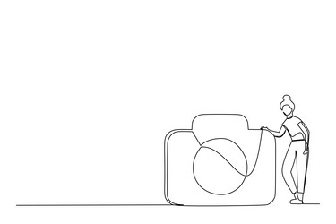 continuous line drawing of a woman netxt vector image