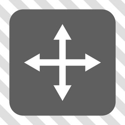 expand arrows rounded square button vector image
