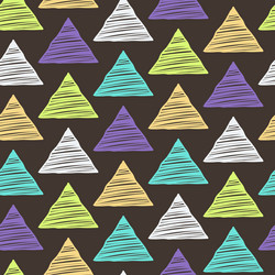 seamless hand-drawn triangles pattern vector image