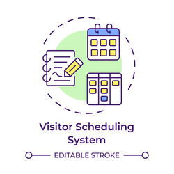 visitor scheduling system multi color concept icon vector image