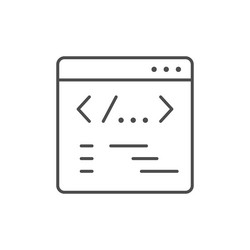 Website programming line outline icon vector