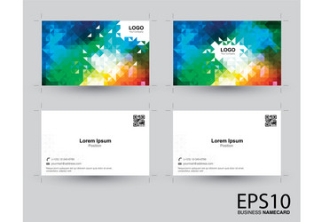 Abstract colorful namecard template background vector