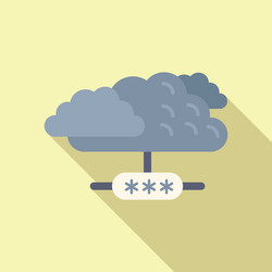 cloud data access icon flat low step safe vector image