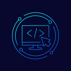 Code Screen Icon - Programming vector