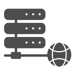 server solid icon data storage vector image