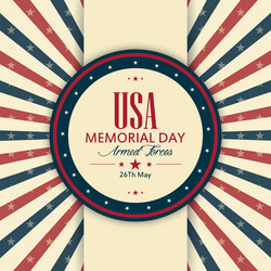 Abstract memorial day background with special vector