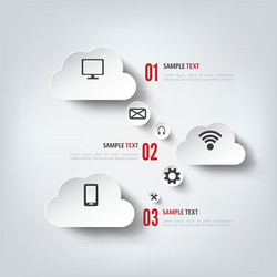 cloud computing background with web icons social vector image