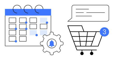 e-commerce notification system integrating vector image