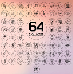 modern thin line icons for web and mobile vector image