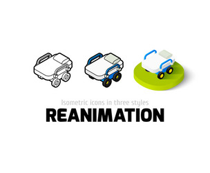 reanimation icon in different style vector