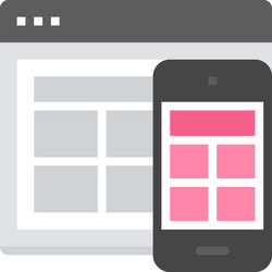 responsive design flat web icon vector image