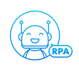 Rpa robotic process automation artificial vector