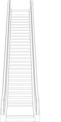 sketch of escalator front view vector image