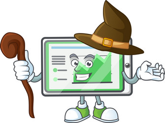 witch up chart horizontal table shape character vector image