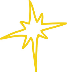 Doodle lined star Royalty Free Vector Image - VectorStock