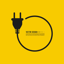 Electric plug icon vector