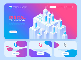 hosting concept with cloud data storage header vector image