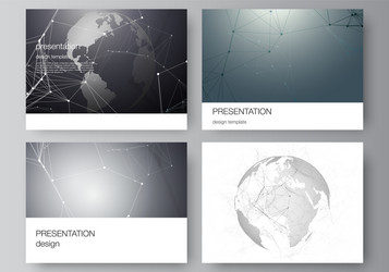 layout of the presentation slides design vector image
