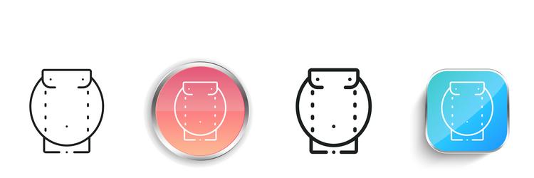 liposuction icon thin linear regular and button vector image