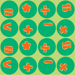 seamless background with arithmetic symbols vector image