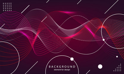 Abstract wave background element for design vector
