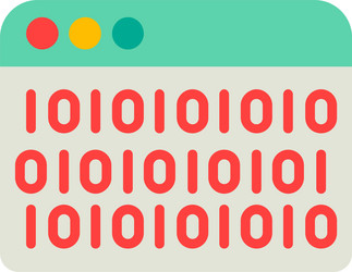binary code icon design vector image