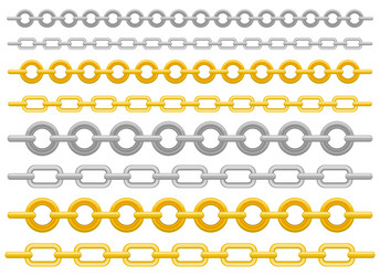 Metallic chain design isolated on white background vector