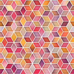 Multicolor Cube Grid Pattern vector