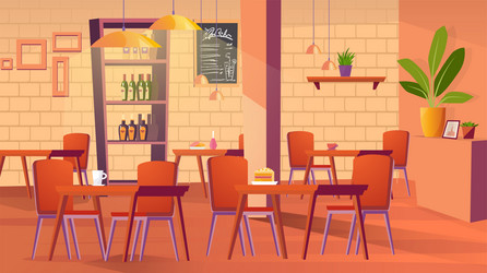 Restaurant interior concept vector