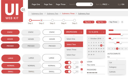 ui kit web template vector image