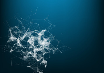abstract 3d futuristic dots and lines computer vector image
