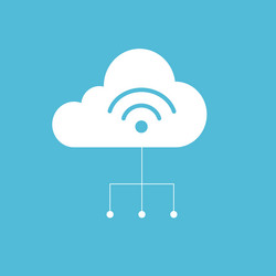 Cloud computing and data management isolated icon vector