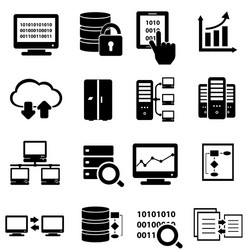 Data & Technology Icons - IT Concepts vector image