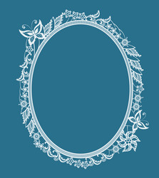frame of the elements abstract lace vector image