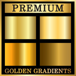 gold texture square patterns set vector image