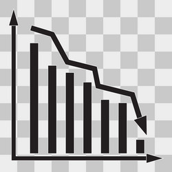 graph icon ui on transparent vector image