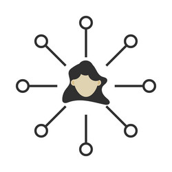 people connection icon partnership network sign vector