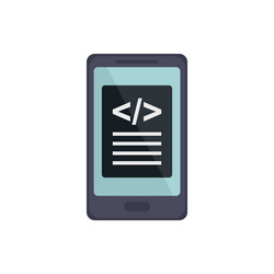 testing smartphone software icon flat isolated vector